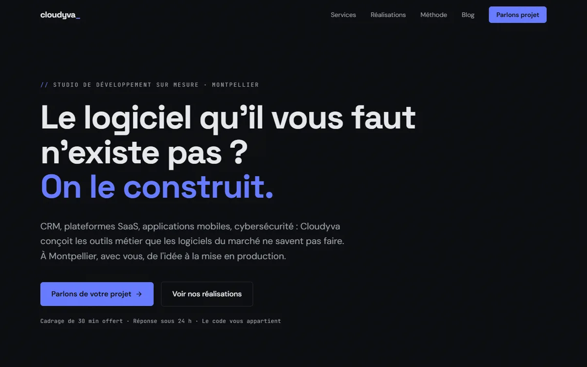 Cloudyva – Sito Vetrina par SDR Web, agence web Montpellier