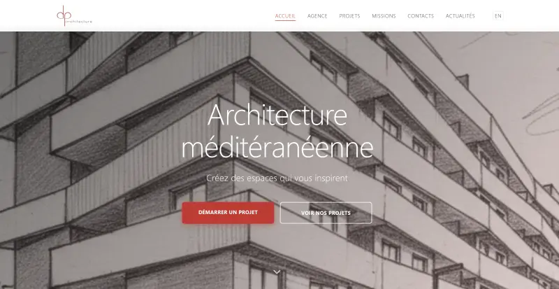 Réalisation web SDR Web – DP Architecture, agence web Montpellier