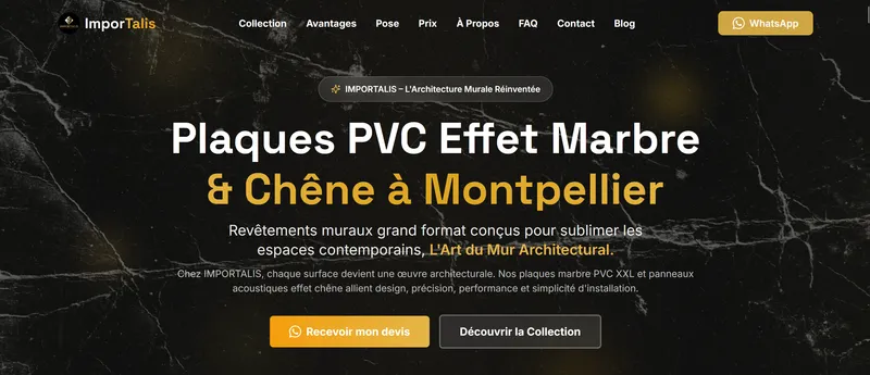 ImporTalis – Site Vitrine par SDR Web, agence web Montpellier