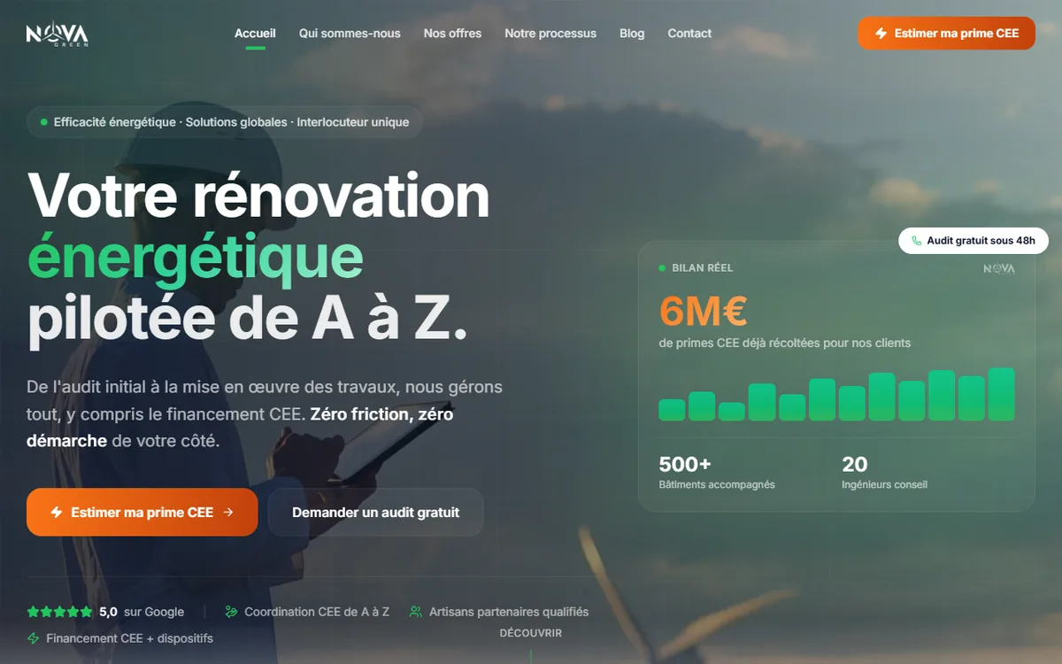 Réalisation web SDR Web – Nova Green, agence web Montpellier